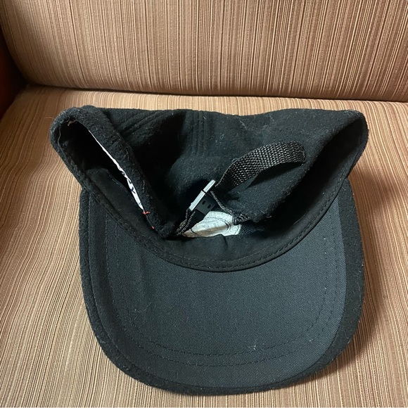 Vintage 90s Bugle Boy Buckle Snapback Hat Cap Grey B Embroidered Soft Black - Picture 3 of 6